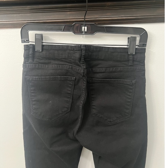 ZARA WOMAN STRAIGHT LEG SKINNY JEANS, SIZE US 8, BLACK - Picture 8 of 9